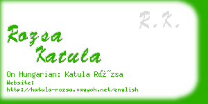 rozsa katula business card